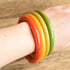 Yellow Marbled Tube Bakelite Bangle